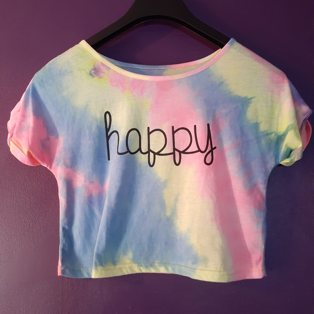 Colorful Happy Crop Top